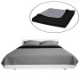 Colcha acolchada a doble cara negro gris 230x260 cm en Ropa de cama | Comprar online en Foru.es