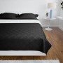 Colcha acolchada a doble cara negro blanco 170x210 cm en Ropa de cama | Comprar online en Foru.es
