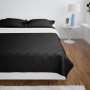Colcha acolchada a doble cara negro blanco 230x260 cm en Ropa de cama | Comprar online en Foru.es