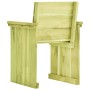 Silla de jardín de madera de pino impregnada de vidaXL, Sillas de jardín - Ref: Foro24-49033, Precio: 82,03 €, Descuento: %