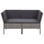 Set de muebles de jardín 6 pzas y cojines ratán sintético gris de vidaXL, Conjuntos de jardín - Ref: Foro24-48950, Precio: 47...