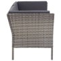 Set de muebles de jardín 6 pzas y cojines ratán sintético gris de vidaXL, Conjuntos de jardín - Ref: Foro24-48950, Precio: 47...