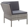 Set de muebles de jardín 6 pzas y cojines ratán sintético gris de vidaXL, Conjuntos de jardín - Ref: Foro24-48950, Precio: 47...