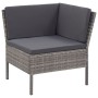 Set de muebles de jardín 6 pzas y cojines ratán sintético gris de vidaXL, Conjuntos de jardín - Ref: Foro24-48950, Precio: 47...