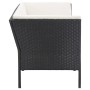 Set muebles de jardín 6 piezas y cojines ratán sintético negro de vidaXL, Conjuntos de jardín - Ref: Foro24-48940, Precio: 42...