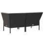 Set muebles de jardín 6 piezas y cojines ratán sintético negro de vidaXL, Conjuntos de jardín - Ref: Foro24-48940, Precio: 42...