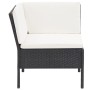 Set muebles de jardín 6 piezas y cojines ratán sintético negro de vidaXL, Conjuntos de jardín - Ref: Foro24-48940, Precio: 42...
