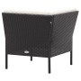 Set muebles de jardín 6 piezas y cojines ratán sintético negro de vidaXL, Conjuntos de jardín - Ref: Foro24-48940, Precio: 42...