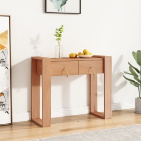Mesa consola de madera maciza de teca 90x35x75 cm de vidaXL, Mesas auxiliares - Ref: Foro24-287896, Precio: 158,47 €, Descuen...