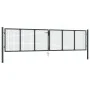 Gartengittertor aus grau verzinktem Stahl, 400 x 125 cm von vidaXL, Gartentore - Ref: Foro24-145776, Preis: 326,53 €, Rabatt: %