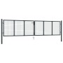 Puerta de malla de jardín acero galvanizado gris 400x125 cm de vidaXL, Puertas de jardín - Ref: Foro24-145776, Precio: 331,84...