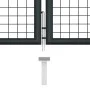 Gartengittertor aus grau verzinktem Stahl, 400 x 125 cm von vidaXL, Gartentore - Ref: Foro24-145776, Preis: 326,53 €, Rabatt: %