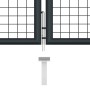 Puerta de malla de jardín acero galvanizado gris 400x125 cm de vidaXL, Puertas de jardín - Ref: Foro24-145776, Precio: 331,84...