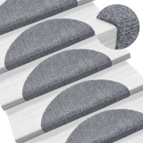 Felpudos autoadhesivos para escaleras, 15 unidades, 56 x 17 x 3 cm, gris claro, semicirculares en Hogar | Comprar online en Foru