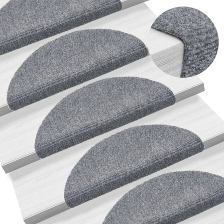 Felpudos autoadhesivos para escaleras, 15 unidades, 56 x 17 x 3 cm, gris claro, semicirculares en Hogar | Comprar online en Foru