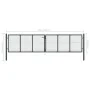 Gartengittertor aus grau verzinktem Stahl, 400 x 125 cm von vidaXL, Gartentore - Ref: Foro24-145776, Preis: 326,53 €, Rabatt: %