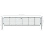 Puerta de malla de jardín acero galvanizado gris 400x125 cm de vidaXL, Puertas de jardín - Ref: Foro24-145776, Precio: 331,84...