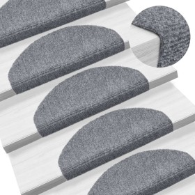 Felpudos autoadhesivos para escaleras, 15 unidades, 65 x 21 x 4 cm, gris claro, semicirculares, grandes en Hogar | Comprar onlin