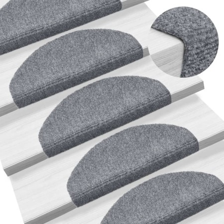 Felpudos autoadhesivos para escaleras, 15 unidades, 65 x 21 x 4 cm, gris claro, semicirculares, grandes en Hogar | Comprar onlin