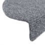 Felpudos autoadhesivos para escaleras, 15 unidades, 65 x 21 x 4 cm, gris claro, semicirculares, grandes en Hogar | Comprar onlin