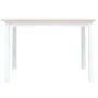 Mesa de comedor madera de caucho blanco y marrón 114x71x75 cm de vidaXL, Mesas de cocina y de comedor - Ref: Foro24-247363, P...
