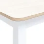 Mesa de comedor madera de caucho blanco y marrón 114x71x75 cm de vidaXL, Mesas de cocina y de comedor - Ref: Foro24-247363, P...