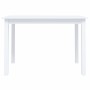 Mesa de comedor de madera maciza de caucho blanco 114x71x75 cm de vidaXL, Mesas de cocina y de comedor - Ref: Foro24-247362, ...