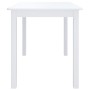 Mesa de comedor de madera maciza de caucho blanco 114x71x75 cm de vidaXL, Mesas de cocina y de comedor - Ref: Foro24-247362, ...