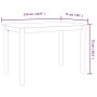 Mesa de comedor de madera maciza de caucho blanco 114x71x75 cm de vidaXL, Mesas de cocina y de comedor - Ref: Foro24-247362, ...
