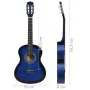 Guitarra clásica para principiantes y niños azul 3/4 36" de vidaXL, Guitarras - Ref: Foro24-70116, Precio: 62,86 €, Descuento: %