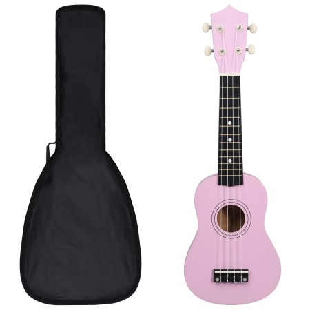 Set de ukelele soprano con funda para niños rosa 21" de vidaXL, Instrumentos de cuerda - Ref: Foro24-70148, Precio: 30,59 €, ...
