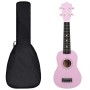 Set de ukelele soprano con funda para niños rosa 21" de vidaXL, Instrumentos de cuerda - Ref: Foro24-70148, Precio: 30,59 €, ...