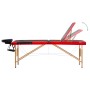 Camilla de masaje plegable 3 zonas madera negro y rojo de vidaXL, Mesas de masaje - Ref: Foro24-110214, Precio: 159,42 €, Des...