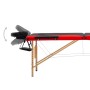 Camilla de masaje plegable 3 zonas madera negro y rojo de vidaXL, Mesas de masaje - Ref: Foro24-110214, Precio: 159,42 €, Des...