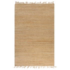 Alfombra de yute tejida a mano 120x180 cm natural en Alfombras | Comprar online en Foru.es