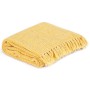 Manta de algodón amarillo mostaza 125x150 cm en Ropa de cama | Comprar online en Foru.es