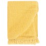 Manta de algodón amarillo mostaza 220x250 cm en Ropa de cama | Comprar online en Foru.es