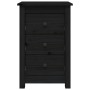 Mesita de noche madera maciza de pino negro 40x35x61,5 cm de vidaXL, Mesitas de noche - Ref: Foro24-813707, Precio: 65,92 €, ...