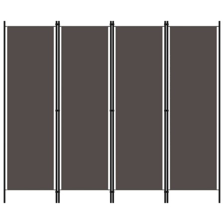 Biombo divisor de 4 paneles gris antracita 200x180 cm de vidaXL, Divisores de ambientes - Ref: Foro24-320721, Precio: 34,12 €...