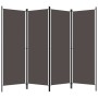 Biombo divisor de 4 paneles gris antracita 200x180 cm de vidaXL, Divisores de ambientes - Ref: Foro24-320721, Precio: 34,12 €...