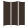 Biombo divisor de 3 paneles marrón 150x180 cm de vidaXL, Divisores de ambientes - Ref: Foro24-320716, Precio: 31,45 €, Descue...