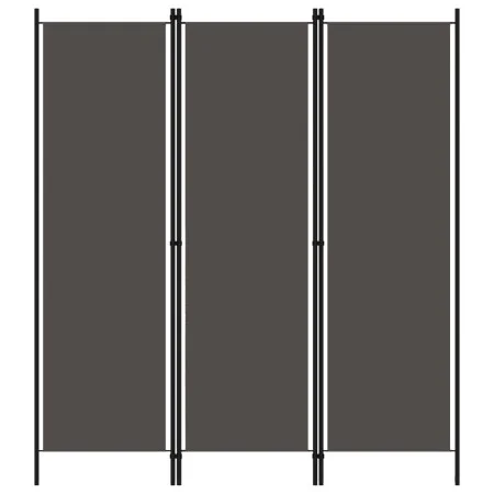 Biombo divisor de 3 paneles gris antracita 150x180 cm de vidaXL, Divisores de ambientes - Ref: Foro24-320717, Precio: 46,20 €...