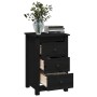 Mesita de noche madera maciza de pino negro 40x35x61,5 cm de vidaXL, Mesitas de noche - Ref: Foro24-813707, Precio: 65,92 €, ...