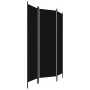 Biombo divisor de 3 paneles negro 150x180 cm de vidaXL, Divisores de ambientes - Ref: Foro24-320718, Precio: 39,57 €, Descuen...