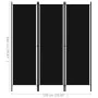Biombo divisor de 3 paneles negro 150x180 cm de vidaXL, Divisores de ambientes - Ref: Foro24-320718, Precio: 39,57 €, Descuen...