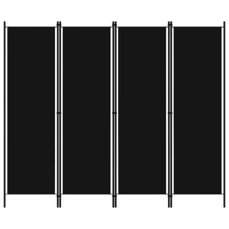 Biombo divisor de 4 paneles negro 200x180 cm de vidaXL, Divisores de ambientes - Ref: Foro24-320722, Precio: 34,12 €, Descuen...