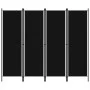 Biombo divisor de 4 paneles negro 200x180 cm de vidaXL, Divisores de ambientes - Ref: Foro24-320722, Precio: 49,78 €, Descuen...