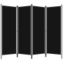 Biombo divisor de 4 paneles negro 200x180 cm de vidaXL, Divisores de ambientes - Ref: Foro24-320722, Precio: 34,12 €, Descuen...
