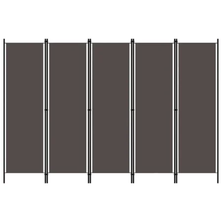Biombo divisor de 5 paneles gris antracita 250x180 cm de vidaXL, Divisores de ambientes - Ref: Foro24-320725, Precio: 56,47 €...