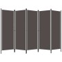 Biombo divisor de 5 paneles gris antracita 250x180 cm de vidaXL, Divisores de ambientes - Ref: Foro24-320725, Precio: 42,01 €...